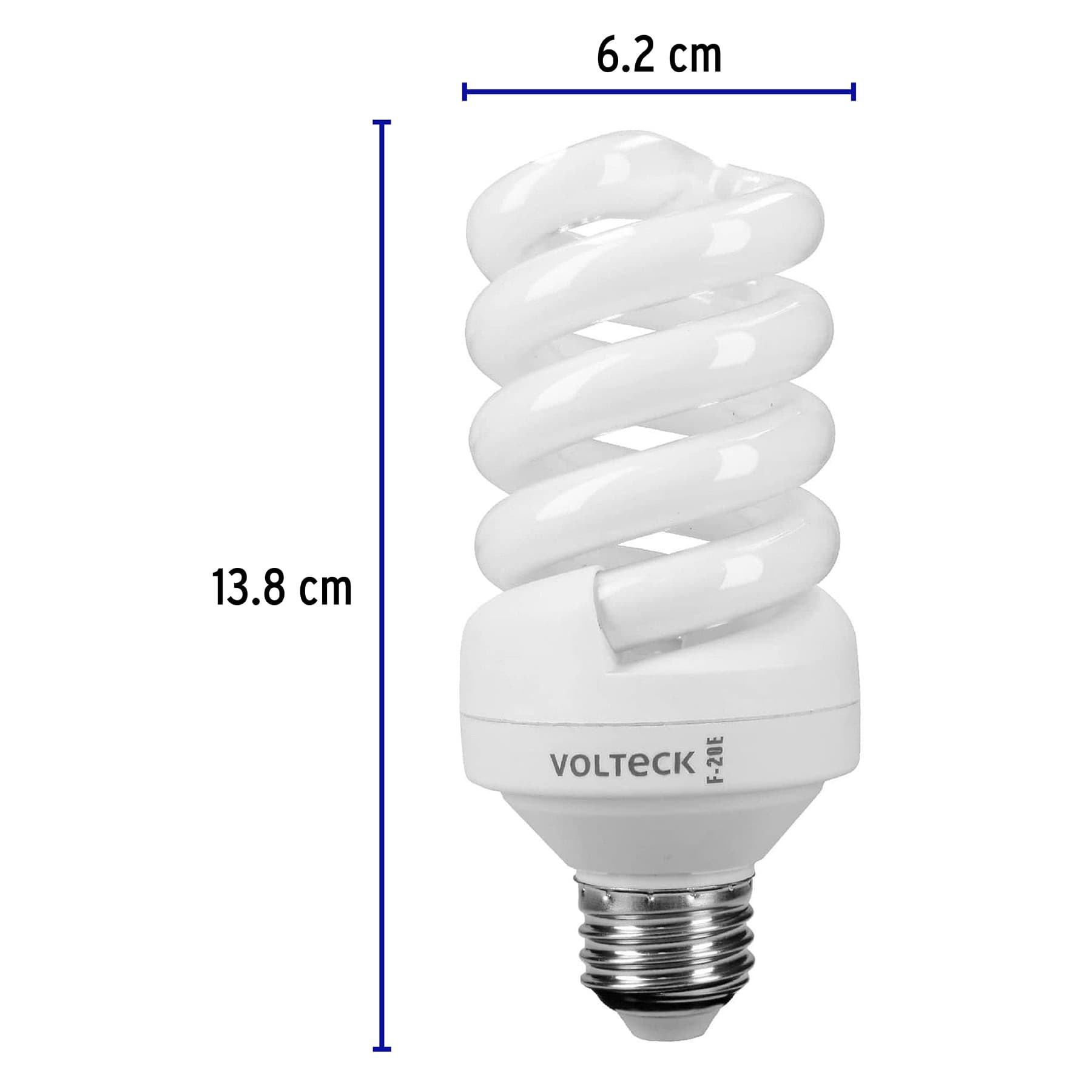 Lámpara espiral T4 20 W luz de día en blíster, Volteck | F-20E | 48213