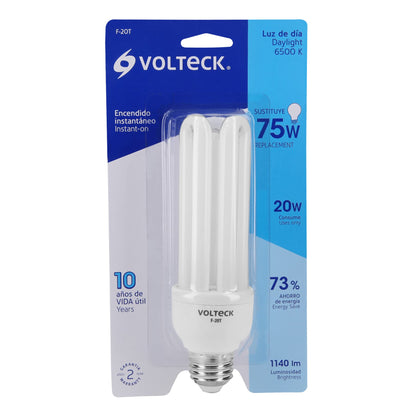 Lámpara triple T4 20 W luz de día en blíster, Volteck | F-20T | 48226