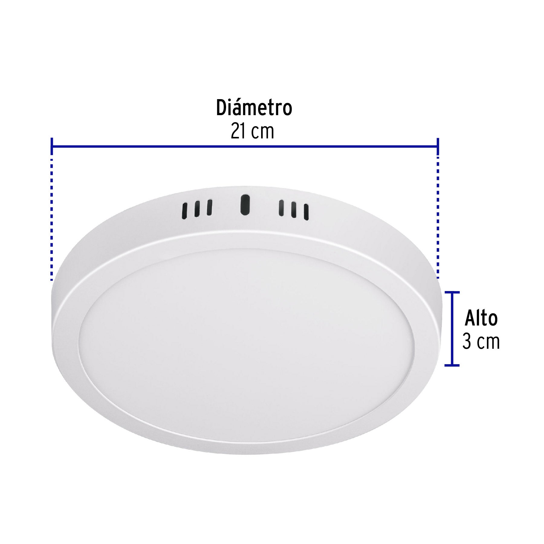 Luminario LED plafón18W 3000K, redondo, blanco, VOLTECK | PLA-207LC | 48258