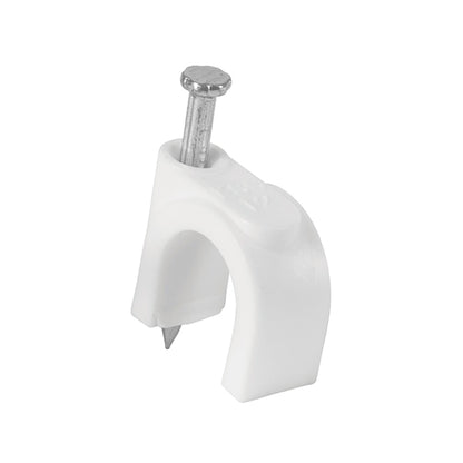 Bolsa con 20 grapas blancas de 10 mm para cable redondo | GCU-10B | 48274