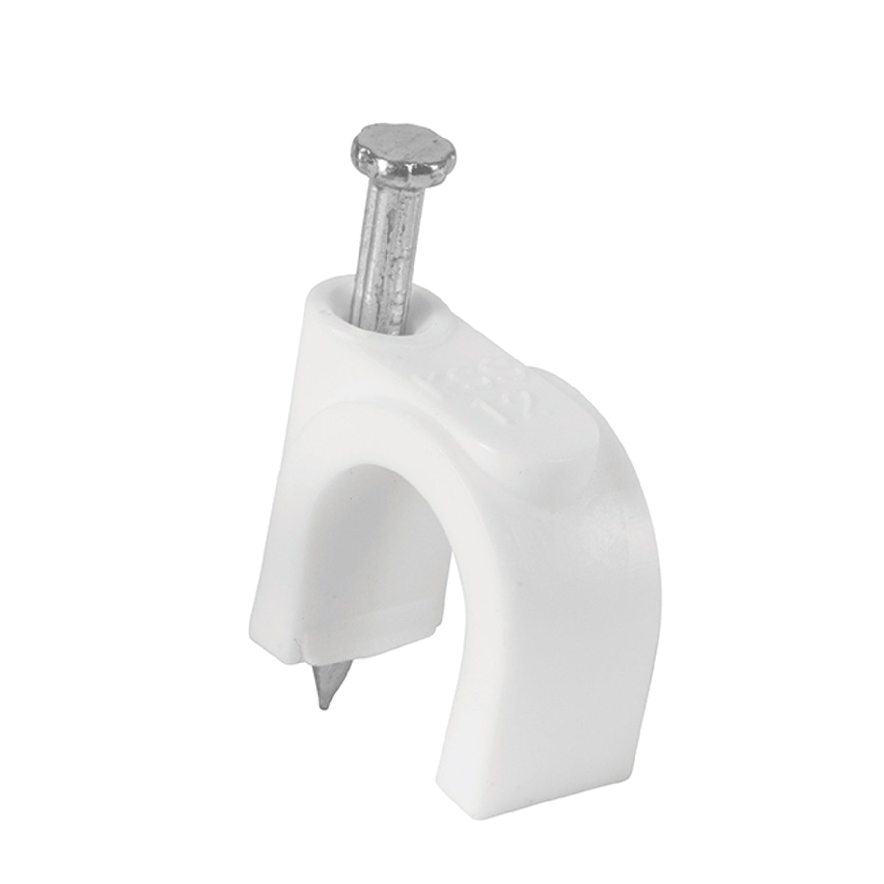 Bolsa con 20 grapas blancas de 12 mm para cable redondo | GCU-12B | 48275