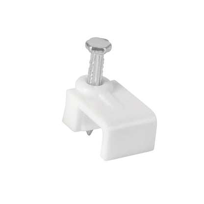 Bolsa con 20 grapas blancas de 5 x 8.5 mm para cable plano | GPL-8B | 48278