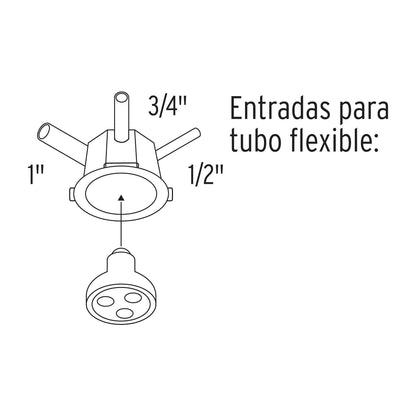Bote integral de 12 cm, aro interno de 11 cm, Volteck | BOIN-1211 | 48371