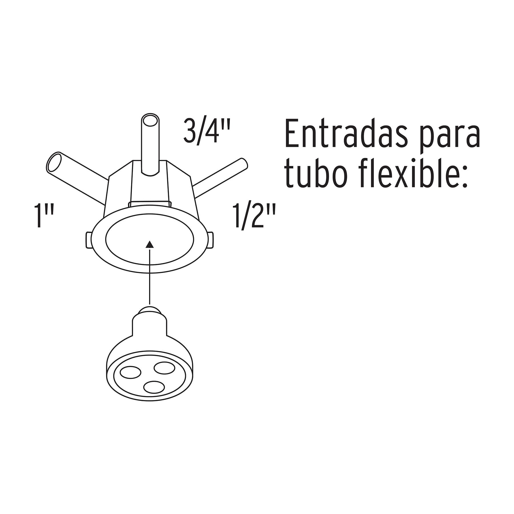 Bote integral de 8 cm, aro interno de 8 cm, Volteck | BOIN-808 | 48372