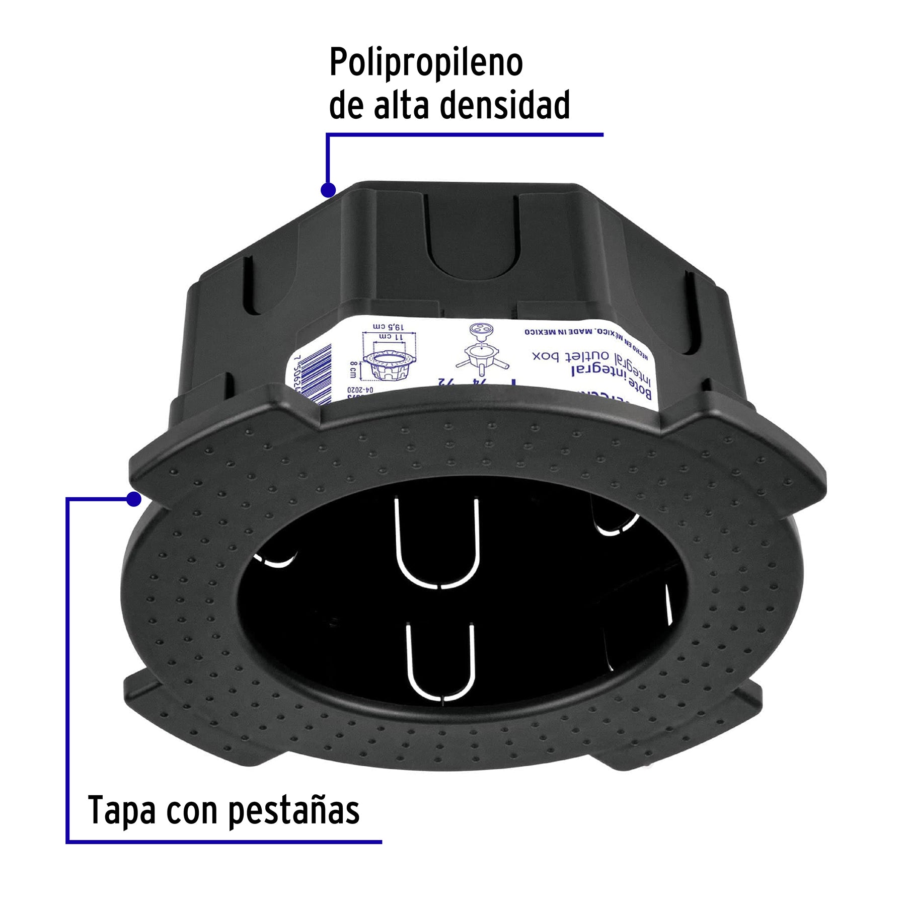 Bote integral de 8 cm, aro interno de 11 cm, Volteck | BOIN-811 | 48373