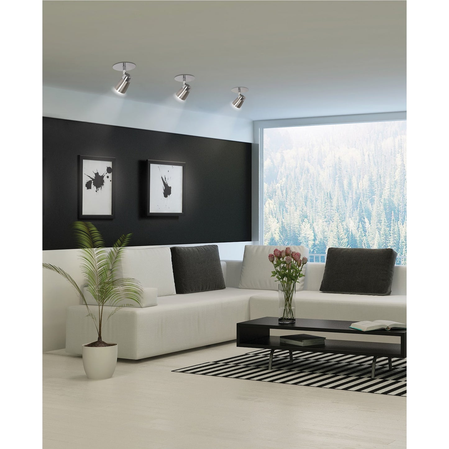 Luminario de sobreponer con 1 spot base GU10, Volteck | SOB-301S | 48432