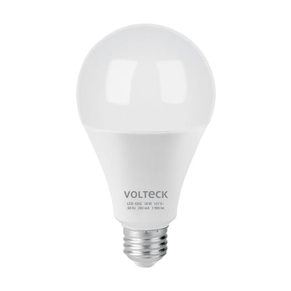 Lámpara LED A25 18 W (equiv. 125 W) luz cálida, caja Volteck | LED-125C | 48459