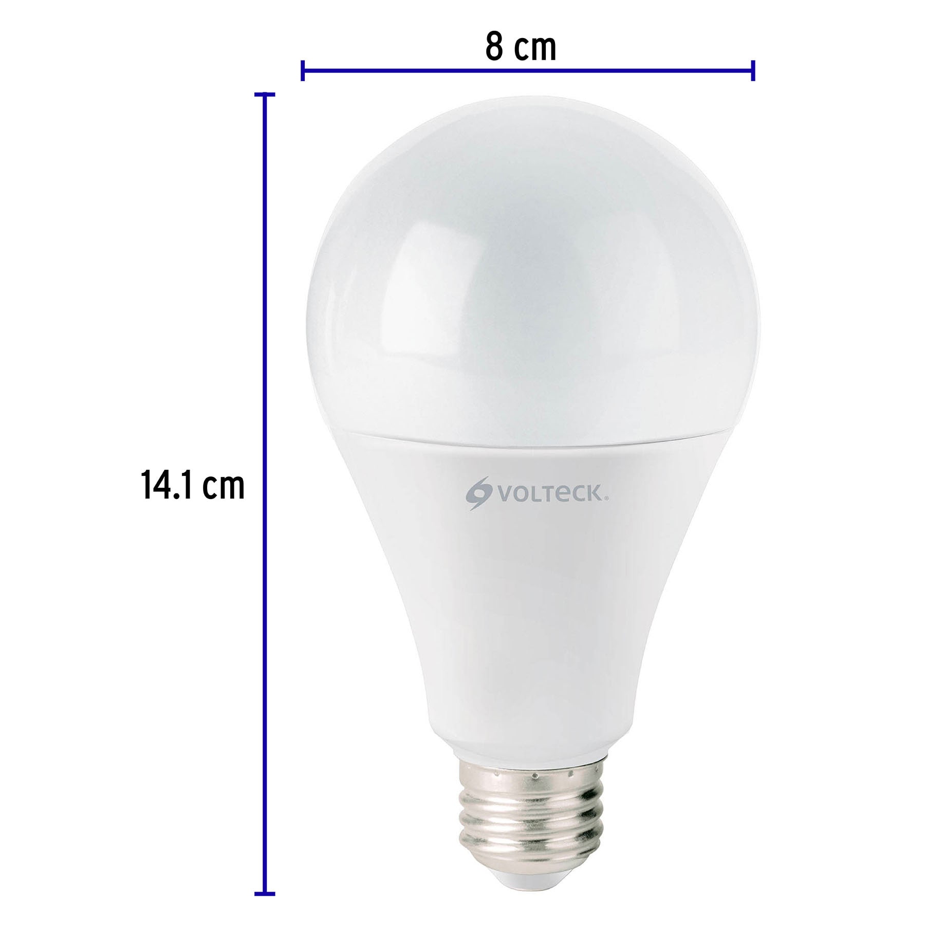 Lámpara LED A25 18 W (equiv. 125 W) luz cálida, caja Volteck | LED-125C | 48459