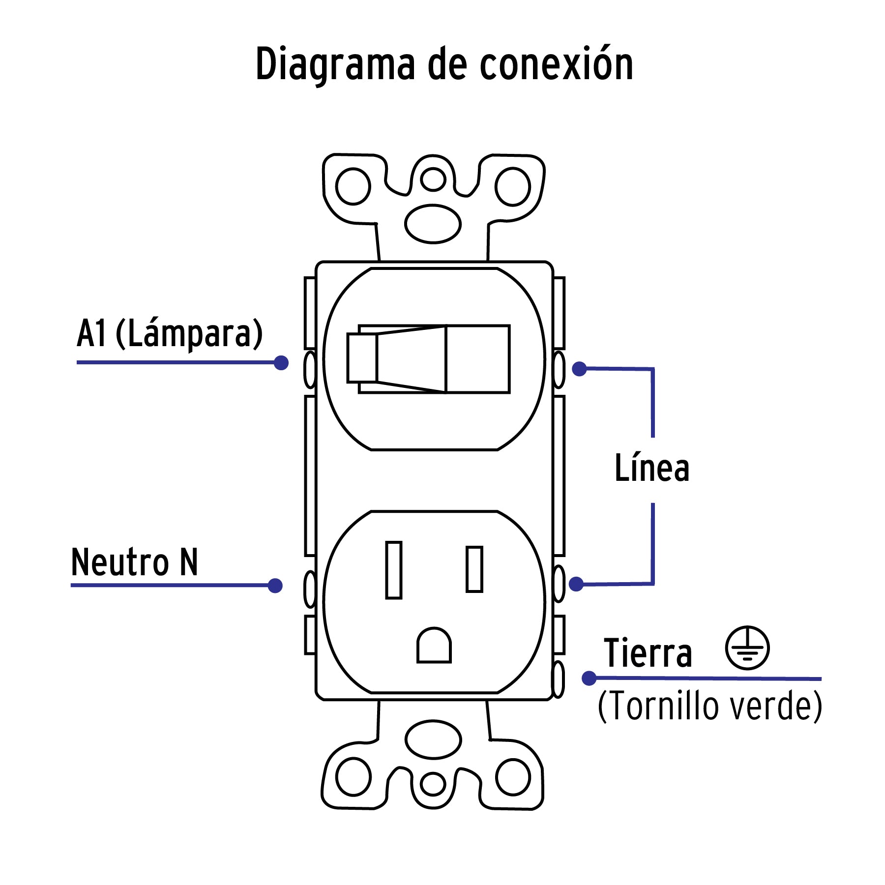 Placa armada interruptor y contacto, línea Standard, marfil | PA-COAP-S | 48489