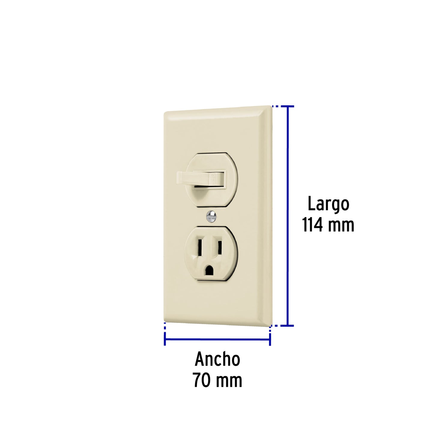 Placa armada interruptor y contacto, línea Standard, marfil | PA-COAP-S | 48489