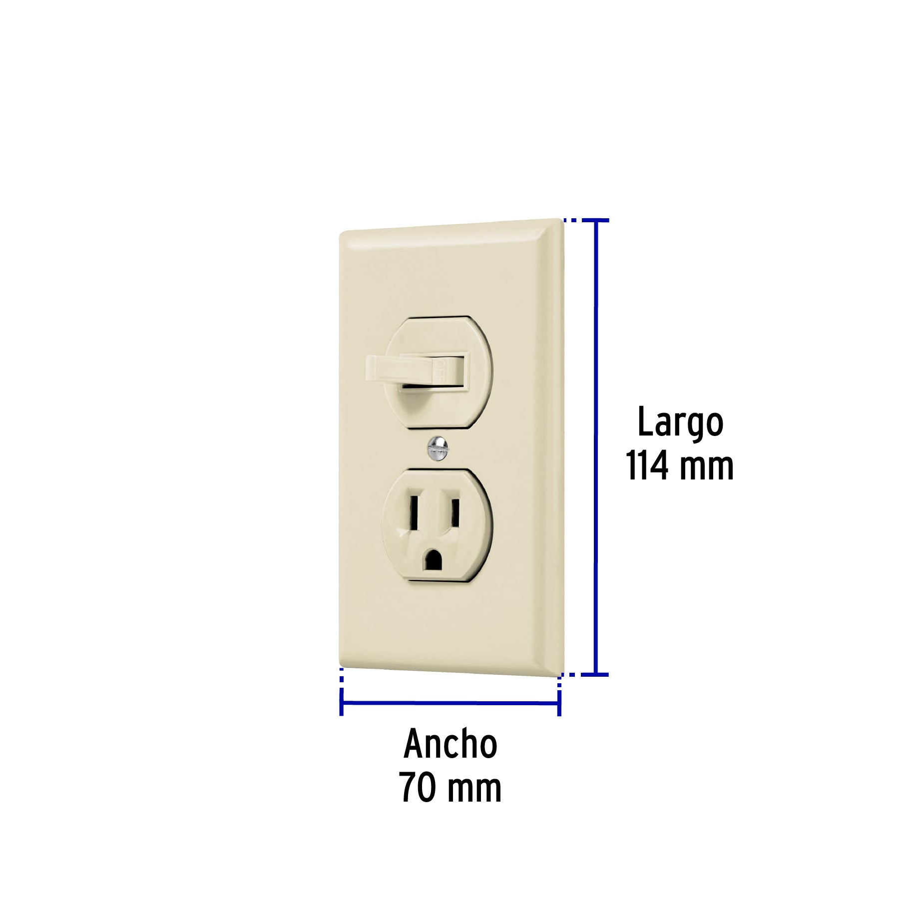 Placa armada interruptor y contacto, línea Standard, marfil | PA-COAP-S | 48489