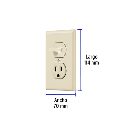 Placa armada interruptor y contacto, línea Standard, marfil | PA-COAP-S | 48489