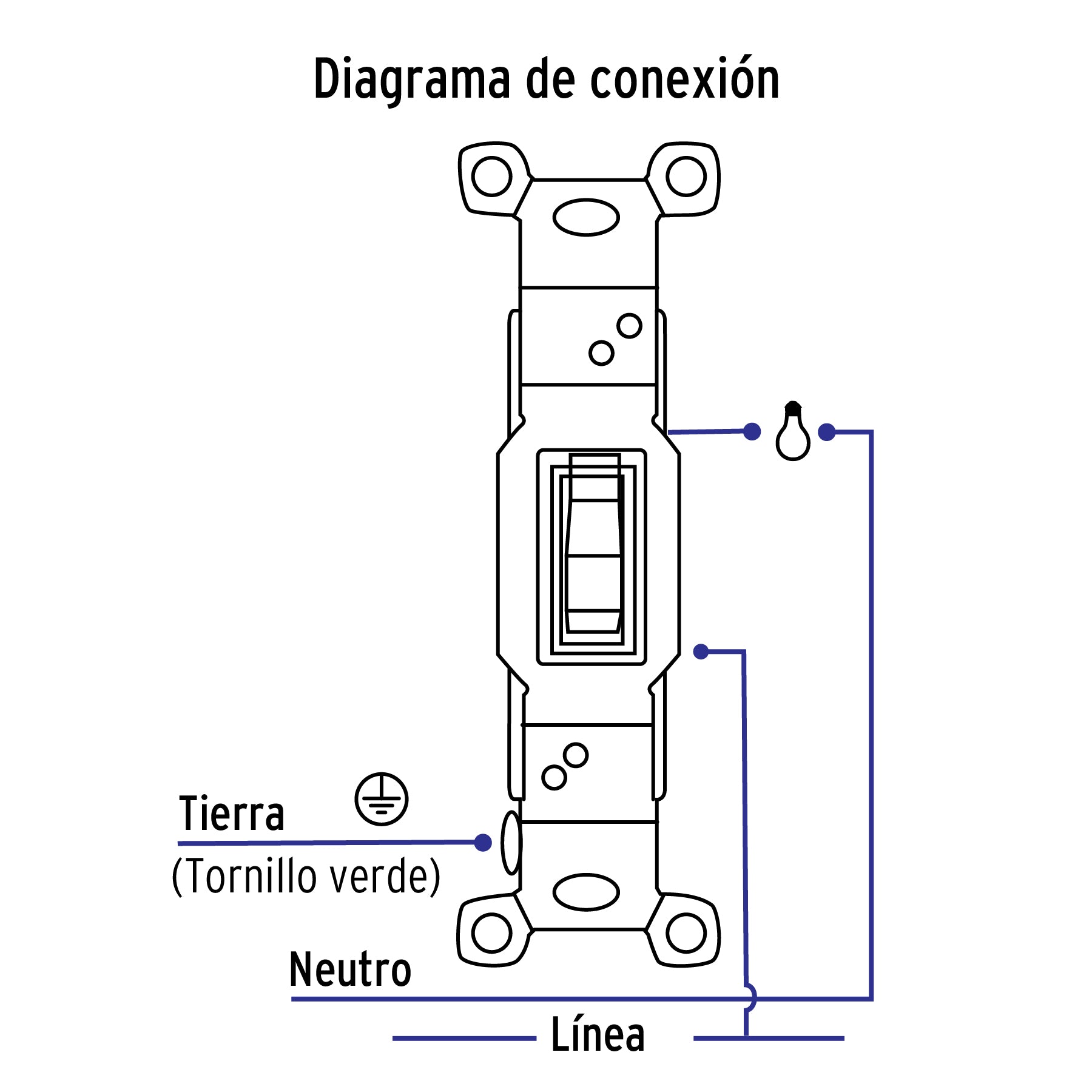 Placa armada interruptor sencillo, línea Standard, marfil | PA-APSE-S | 48491