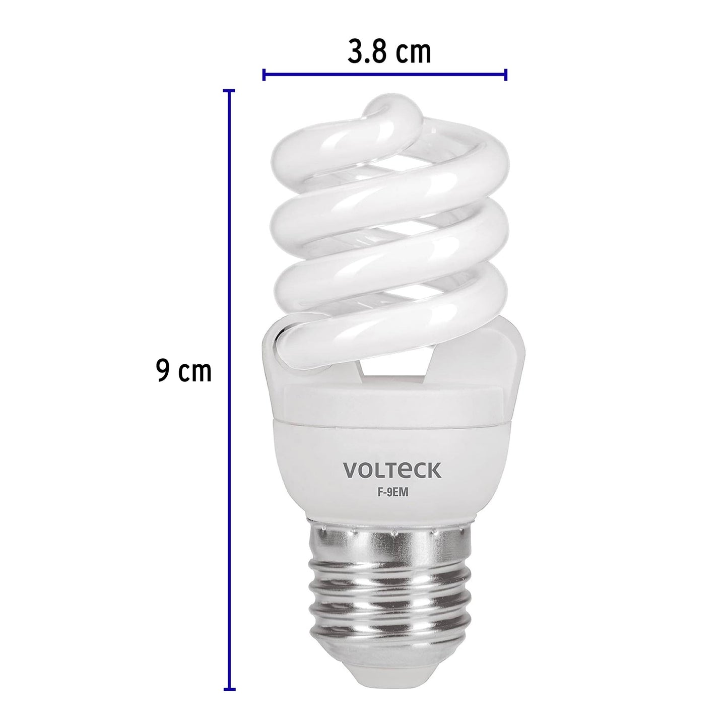 Pack de 4 lámparas espiral mini T2 9 W luz de día, en caja | F-9EMX4 | 48508