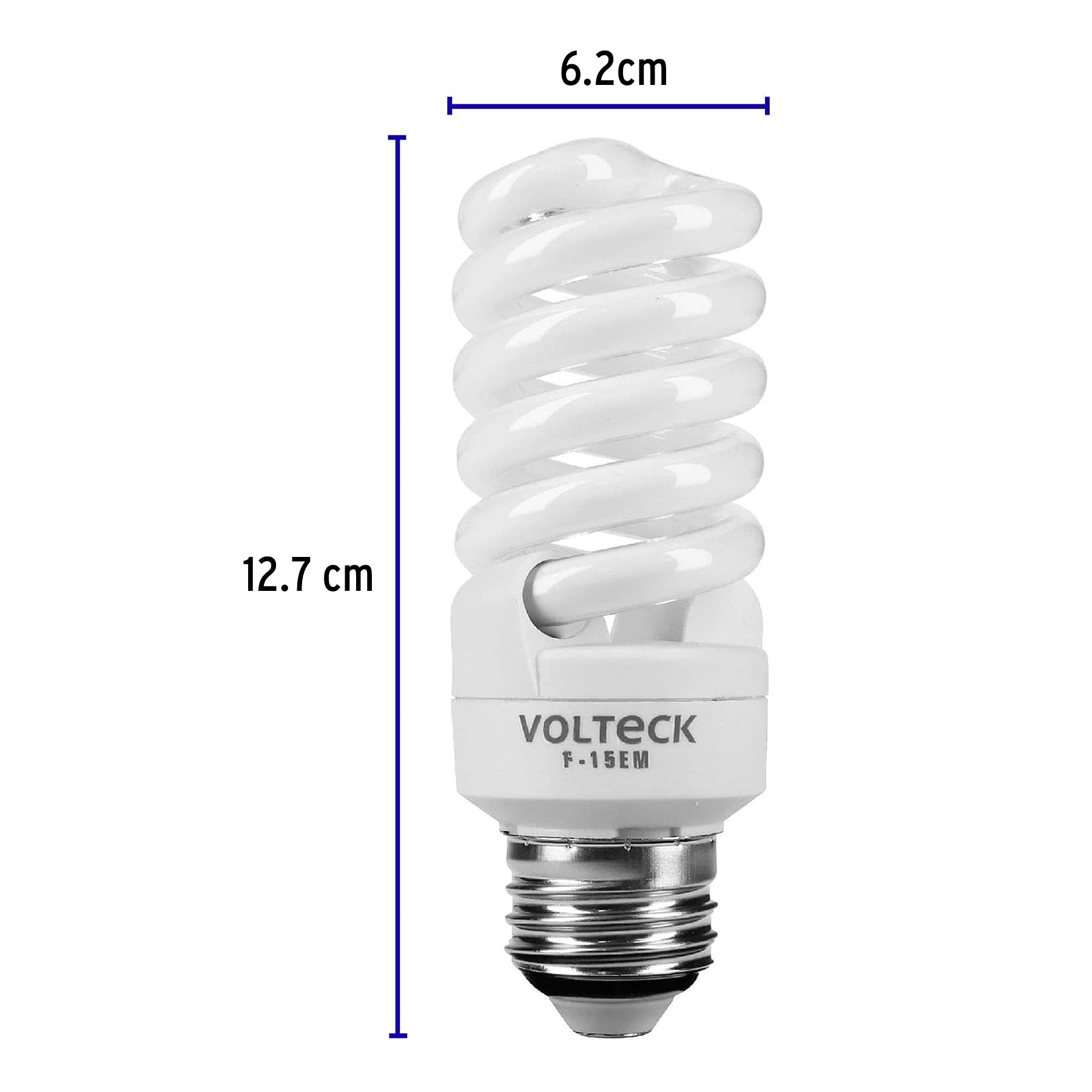 Pack de 4 lámparas espiral mini T2 15 W luz de día, en caja | F-15EMX4 | 48509