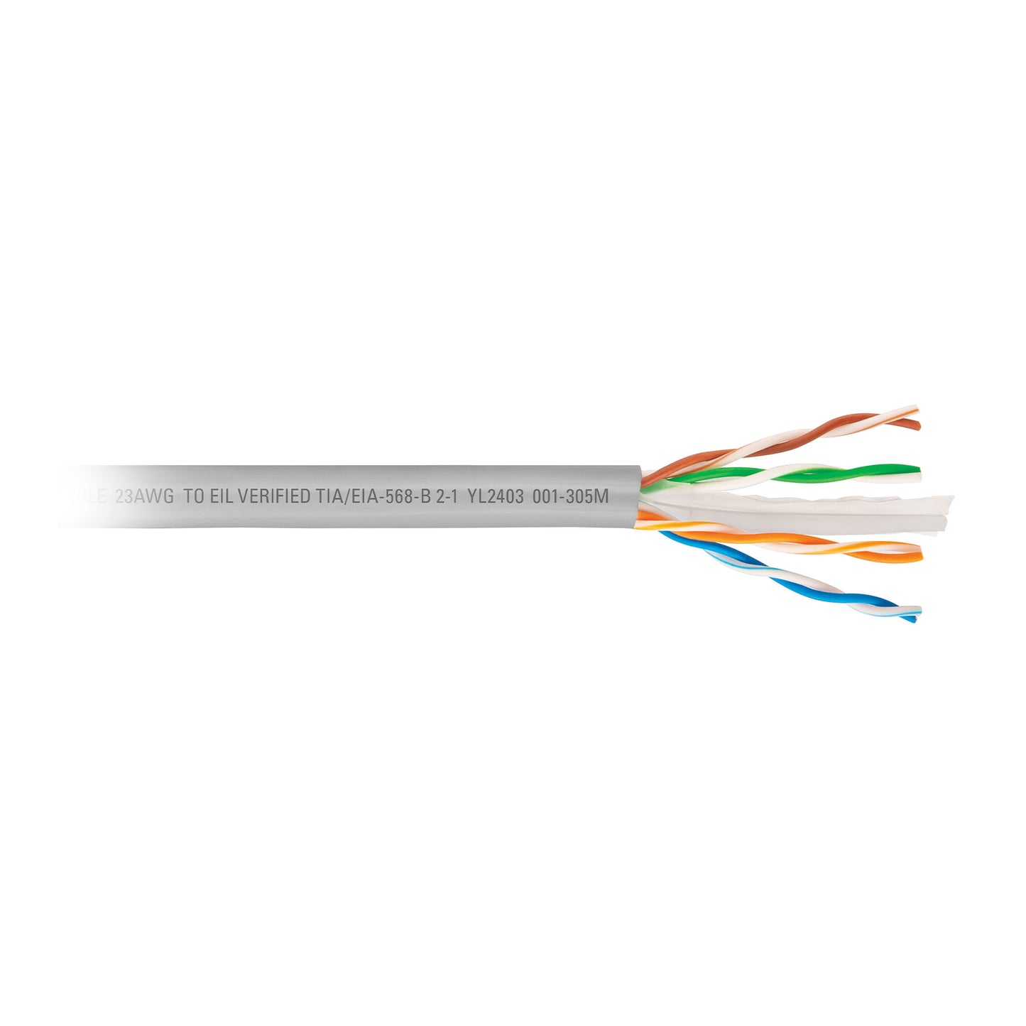 Metro de cable UTP CAT6, Bobina de 305m, gris, VOLTECK | CBR-63G | 49409