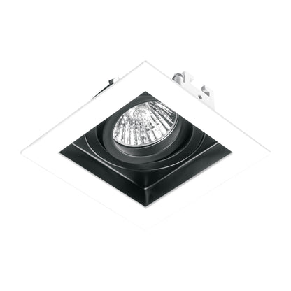 Luminario empotrable con 1 spot dirigible, blanco, VOLTECK | EMP-710S | 49544