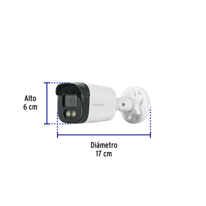 Cámara Tipo Bala 5MP, Lente 2.8mm, c/Micrófono, Volteck | CTV-52A | 49578