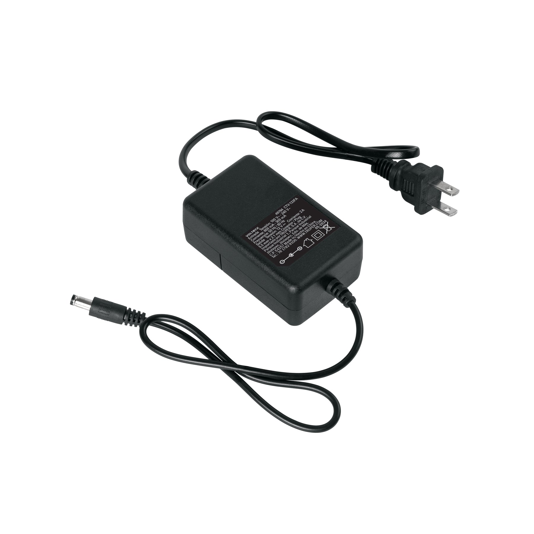 Fuente de Alimentación 12V 2A para CCTV, Volteck | CTV-122FA | 49784