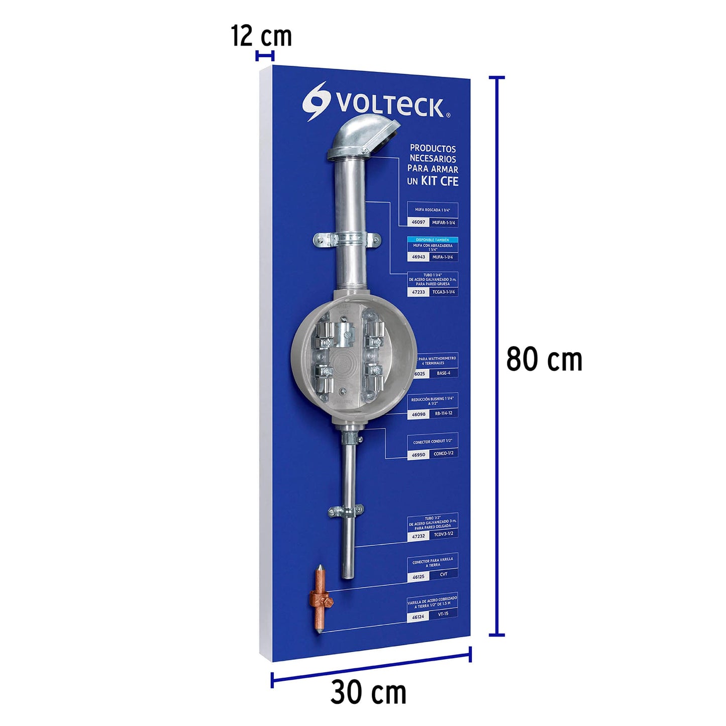 Tablero exhibidor de Kit CFE, Volteck | EX-KIT-CFE | 55952