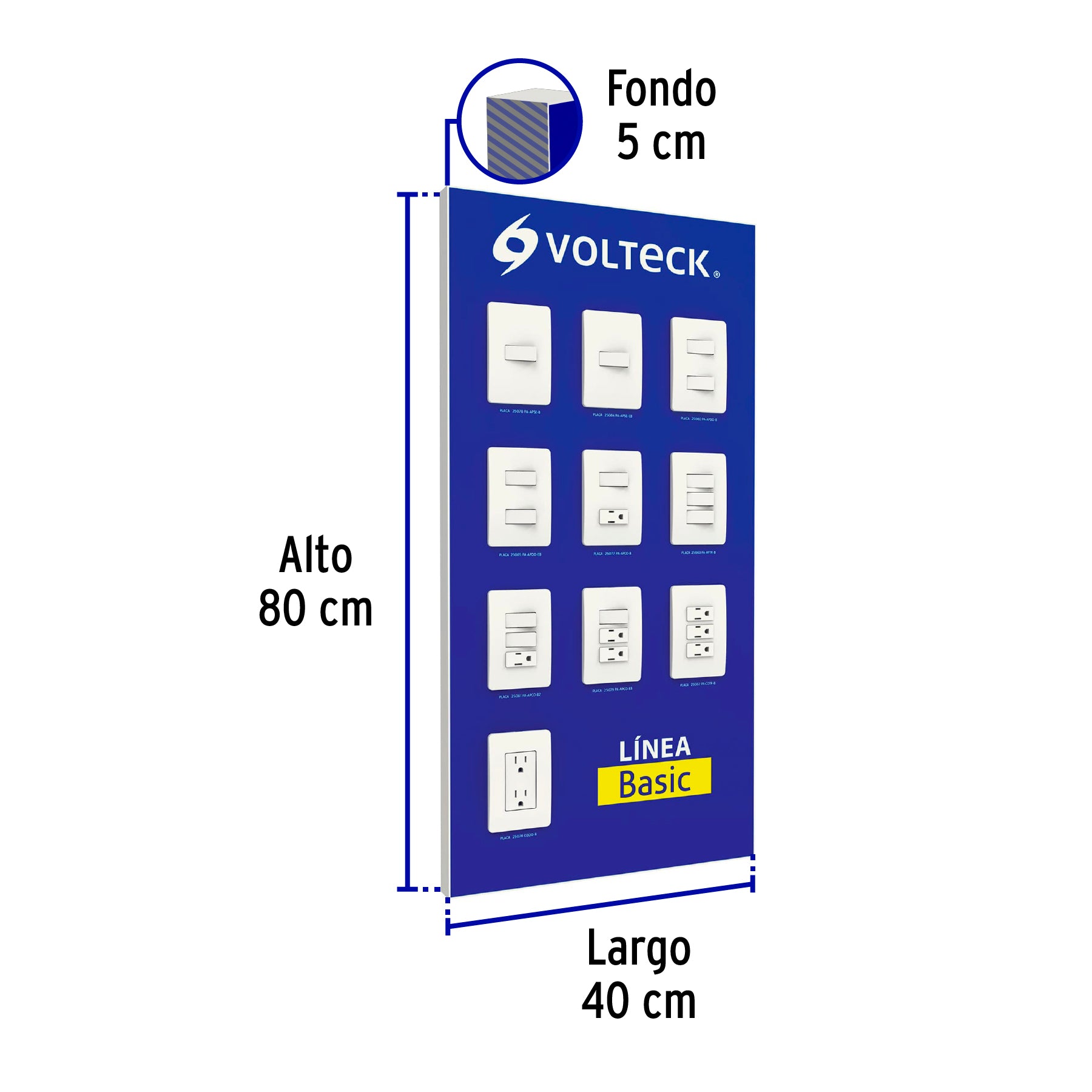 Exhibidor de Línea Basic armada, Volteck | EX-BA-VK | 57026