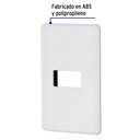 PPSE-B | Placa 1 módulo de ABS, blanca, Volteck Basic