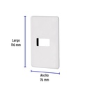 PPSE-B | Placa 1 módulo de ABS, blanca, Volteck Basic