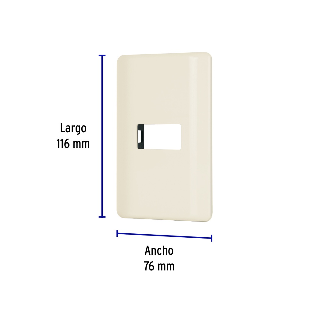 PPSE-BI | Placa 1 módulo, marfil, línea Volteck Basic