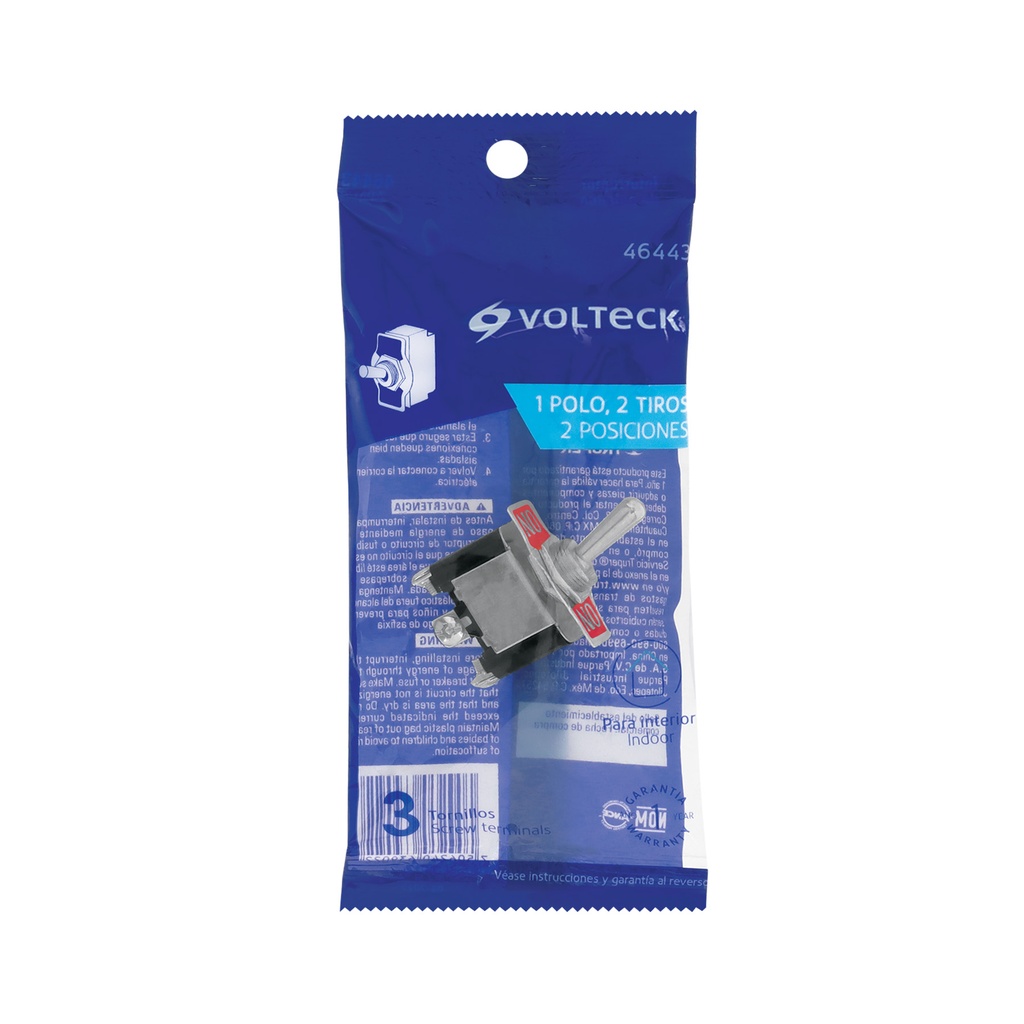 APAL-3 | Interruptor de palanca, 3 tornillos, Volteck