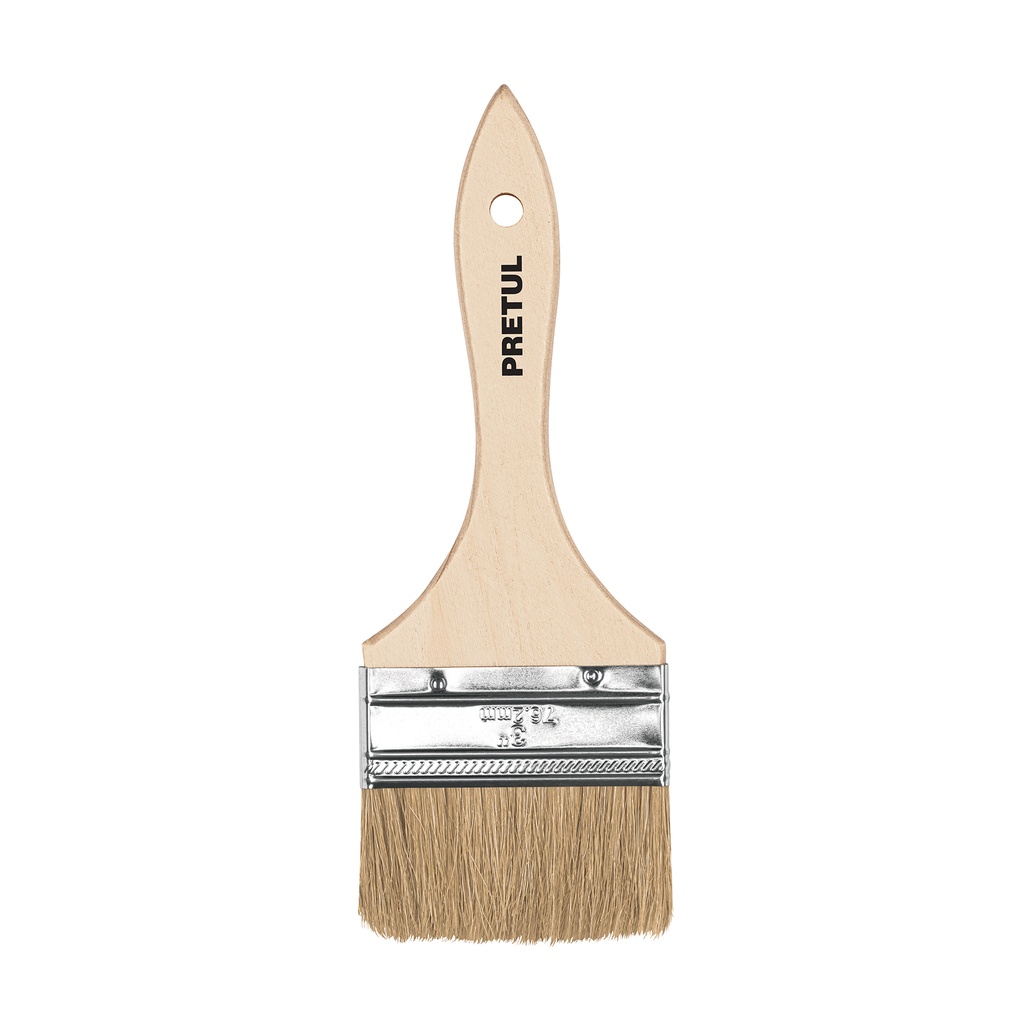 BRE-3 | Brocha uso general de 3' con mango de madera, Pretul