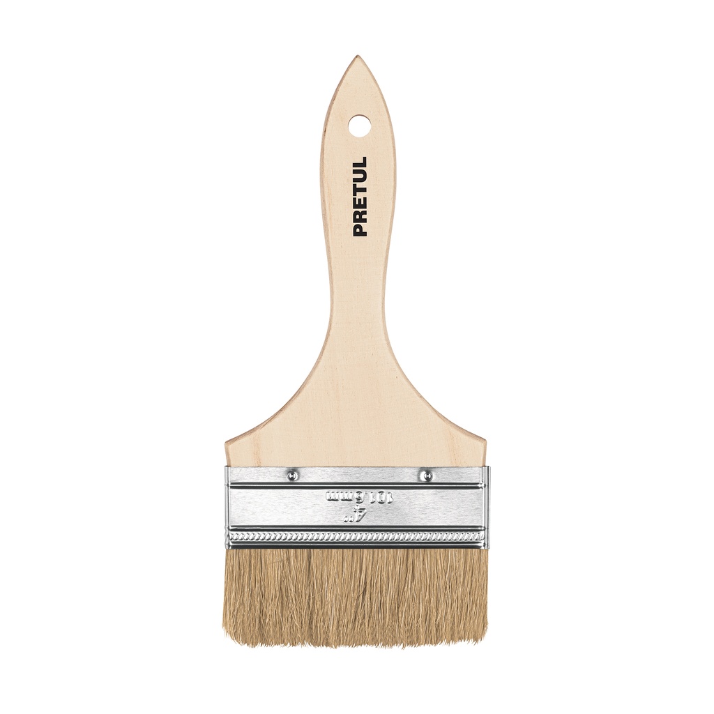 BRE-4 | Brocha uso general de 4' con mango de madera, Pretul