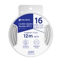 CDU-16-12 | Carrete con 12 m cordón dúplex flexible SPT 16 AWG, Volteck
