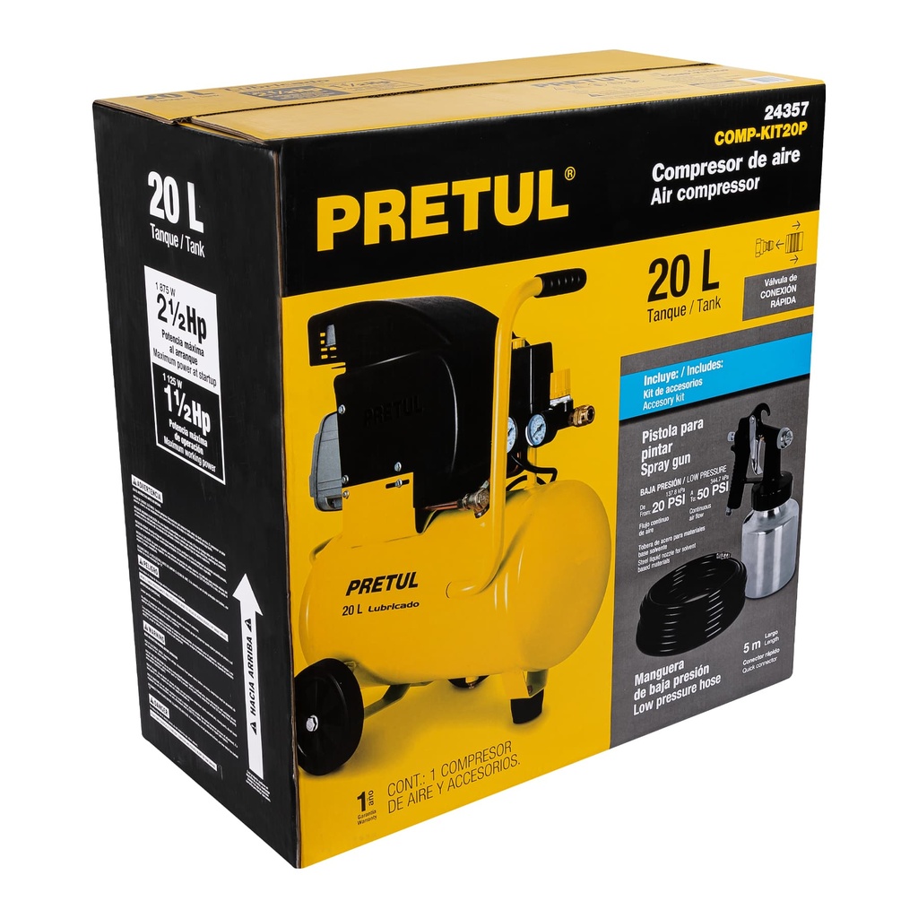 CJ-COMP-KIT20P | Caja de empaque de repuesto para COMP-KIT20P, Pretul