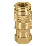 CORUM | Cople rápido de latón, cuerda 1/4 NPT, Truper