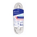 EDA-5B | Extensión doméstica aterrizada 5 m blanca con clavija plana