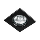 EMP-111S | Luminario cuadrado negro spot fijo, lámpara no incluida