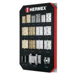 EX-HE-BI | Exhibidor con bisagras, Hermex
