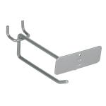 GA-4X | Gancho recto 4' con portaetiqueta para perfocel y ranurado