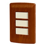 PA-APTR-EIM | Placa armada 2 interruptores 1escalera,madera,línea Italiana
