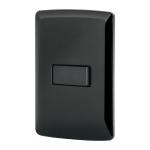 PA-TI-IN | Placa armada con timbre, negro, línea Italiana, Volteck