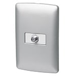 PA-TV-IP | Placa armada con conexión para TV, plata, línea Italiana