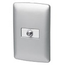 PA-TV-IP | Placa armada con conexión para TV, plata, línea Italiana