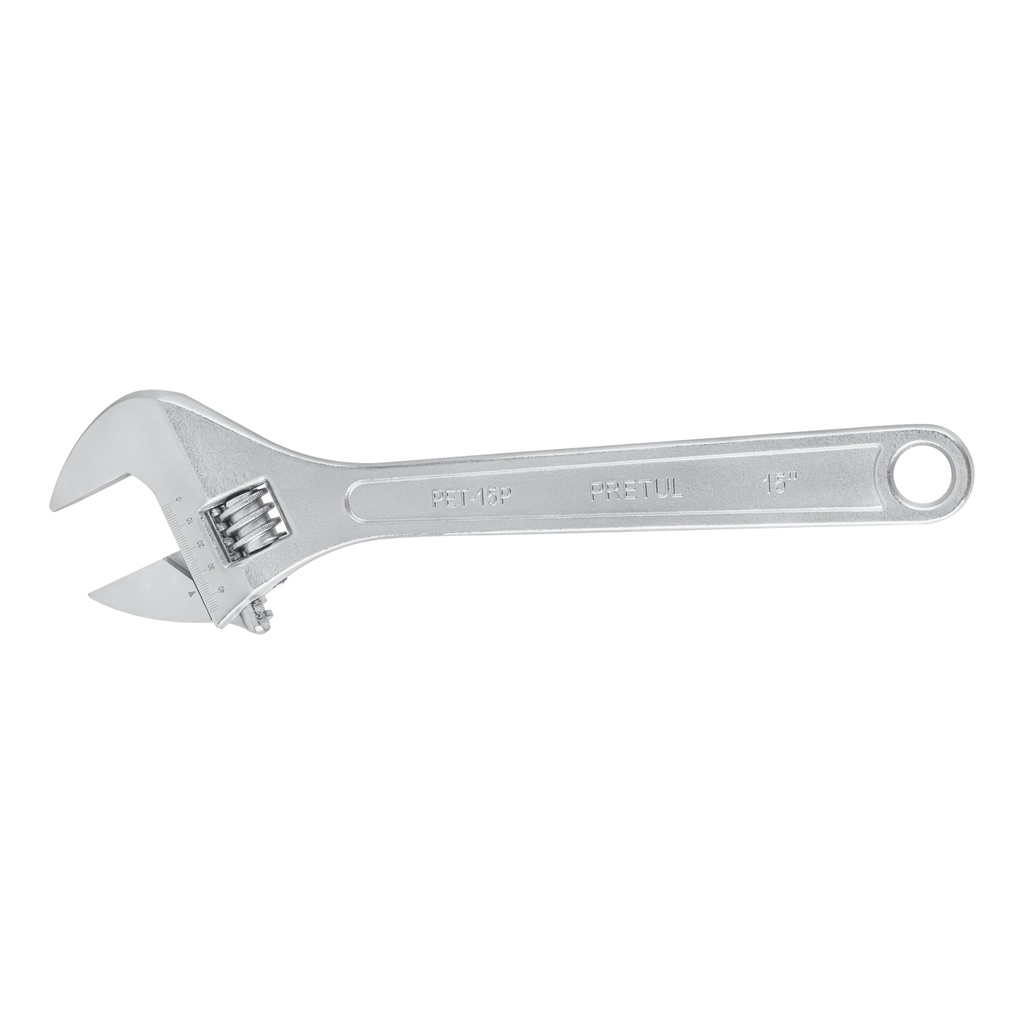 PET-15P | Llave ajustable (perico) 15' cromada, Pretul
