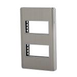 PPDO-LA | Placa de acero inox con 2 ventanas 1 módulo, línea Lisboa
