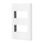 PPDO-LB | Placa blanca de 2 ventanas 1 módulo, línea Lisboa, Volteck