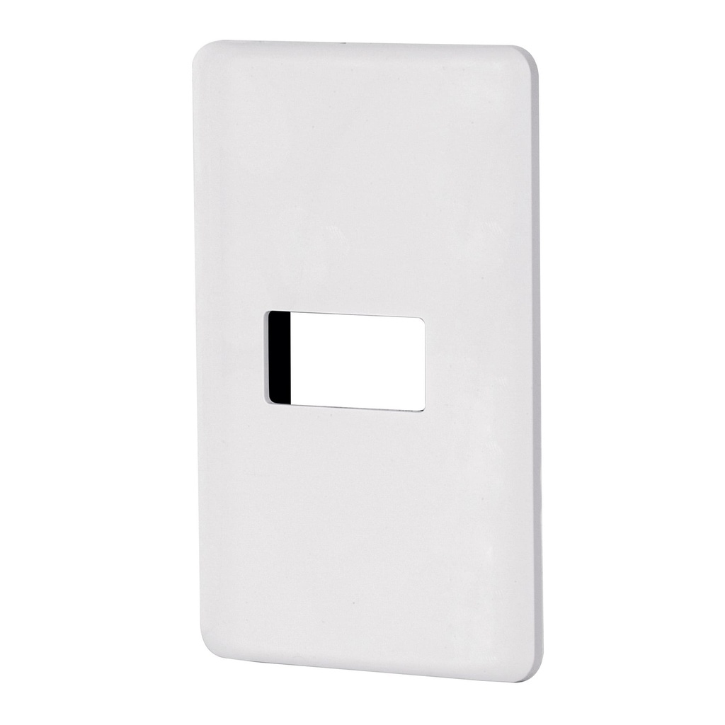 PPSE-B | Placa 1 módulo de ABS, blanca, Volteck Basic