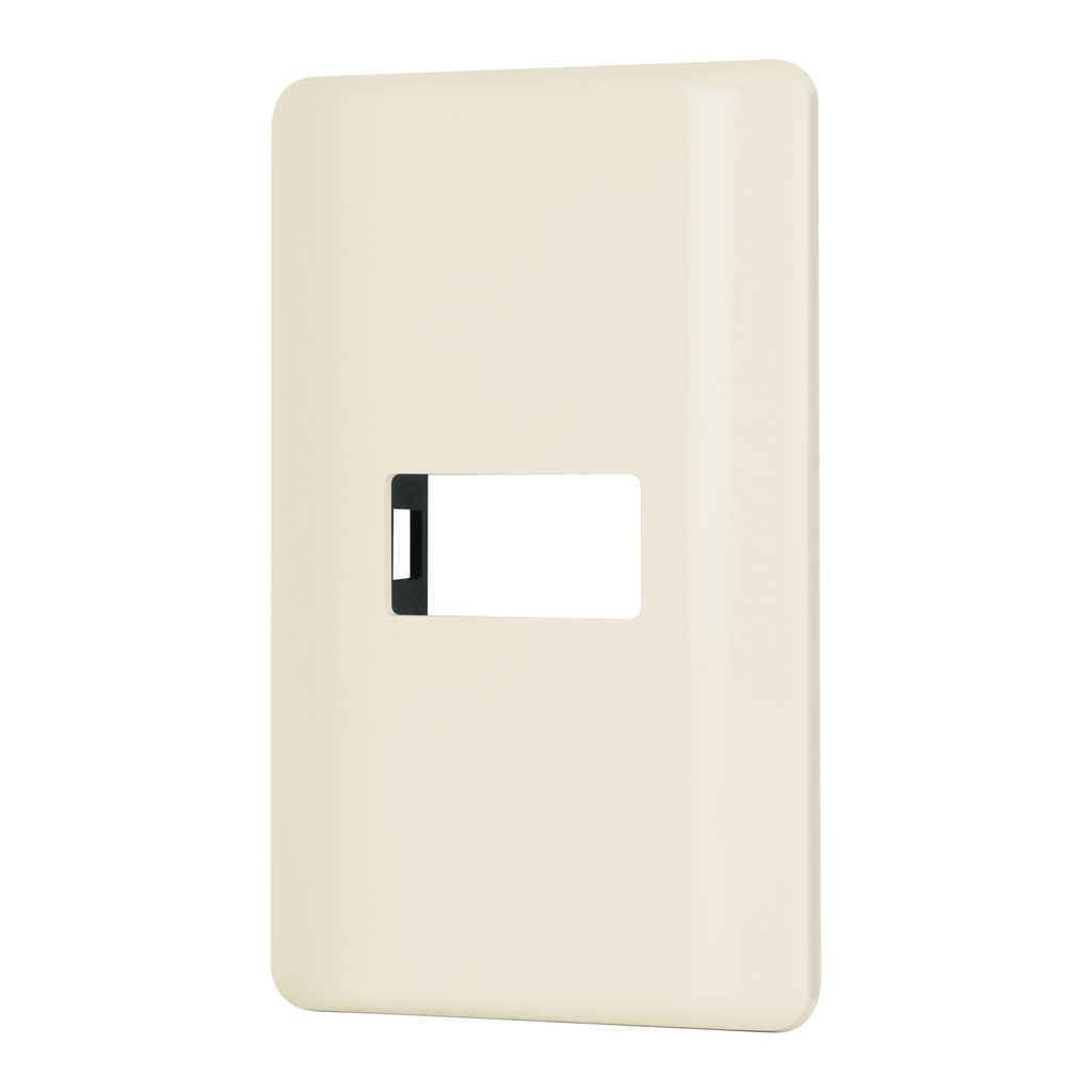 PPSE-BI | Placa 1 módulo, marfil, línea Volteck Basic