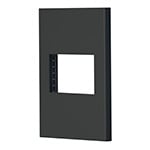 PPSE15-EN | Placa 1 ventana, 1.5 módulos, línea Española, color negro