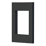 PPTR-EN | Placa 1 ventana, 3 módulos, línea Española, color negro