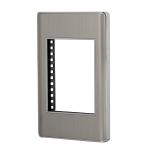 PPTR-LA | Placa de acero inox con 1 ventana 3 módulos, línea Lisboa